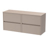 [BFED3304W2] Chartley Contemporary 4 Drawer Handleless Wall Hung Vanity Unit with Worktop, 1200mm, Choice of Colour - Cutout