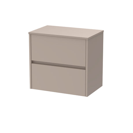 [BFED3304W] Chartley Contemporary 2 Drawer Wall Hung Vanity Unit with Worktop, Choice of Size and Colour - Cutout