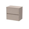 [BFED3304W] Chartley Contemporary 2 Drawer Wall Hung Vanity Unit with Worktop, Choice of Size and Colour - Cutout