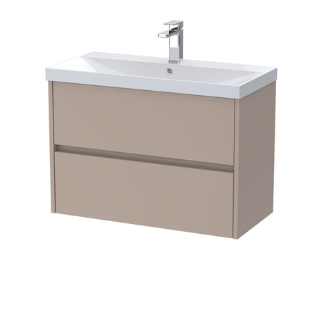 [BFED3306D] Chartley Contemporary 2 Drawer Wall Hung Vanity Unit with Thin Edge Basin, Choice of Size and Colour - Cutout