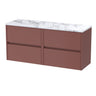 [BFED3404LCM2] Chartley Contemporary 4 Drawer Wall Hung Vanity Unit with Laminate Worktop, 1200mm, Choice of Colour - Cutout