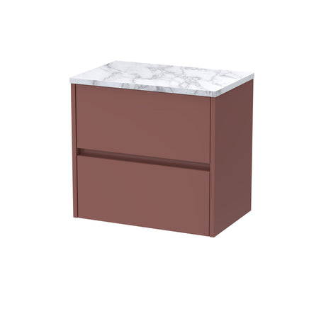 [BFED3404LCM] Chartley Contemporary 2 Drawer Wall Hung Vanity Unit with Laminate Worktop, Choice of Size and Colour - Cutout
