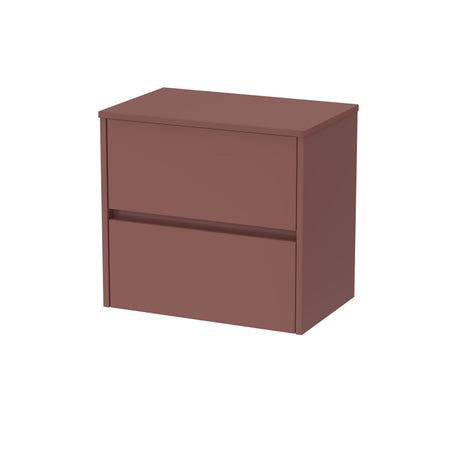[BFED3404W] Chartley Contemporary 2 Drawer Wall Hung Vanity Unit with Worktop, Choice of Size and Colour - Cutout