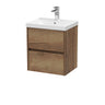 [BFED3802D] Chartley Contemporary 2 Drawer Wall Hung Vanity Unit with Thin Edge Basin, Choice of Size and Colour - Cutout