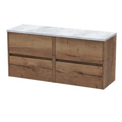 [BFED3804LBG2] Chartley Contemporary 4 Drawer Wall Hung Vanity Unit with Laminate Worktop, 1200mm, Choice of Colour - Cutout