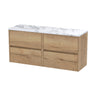 [BFED804LCM2] Chartley Contemporary 4 Drawer Wall Hung Vanity Unit with Laminate Worktop, 1200mm, Choice of Colour - Cutout