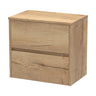 [BFED804W] Chartley Contemporary 2 Drawer Wall Hung Vanity Unit with Worktop, Choice of Size and Colour - Cutout