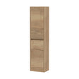 [BFED862] Edge Square Wall Hung 2 Door Tall Bathroom Unit, 350mm - Woodgrain Autumn Oak - Balterley - Cutout