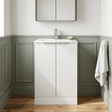 [BFFF123B] Tixall Floor Standing Vanity Basin Unit with 1 Tap Hole Minimalist Ceramic Basin, Choice of Size and Colour - Silo