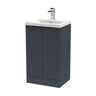 [BFFF1423AH224] Tixall Fluted Front Floor Standing Vanity Basin Unit with Choice of Size, Colour and Handle Options - Cutout