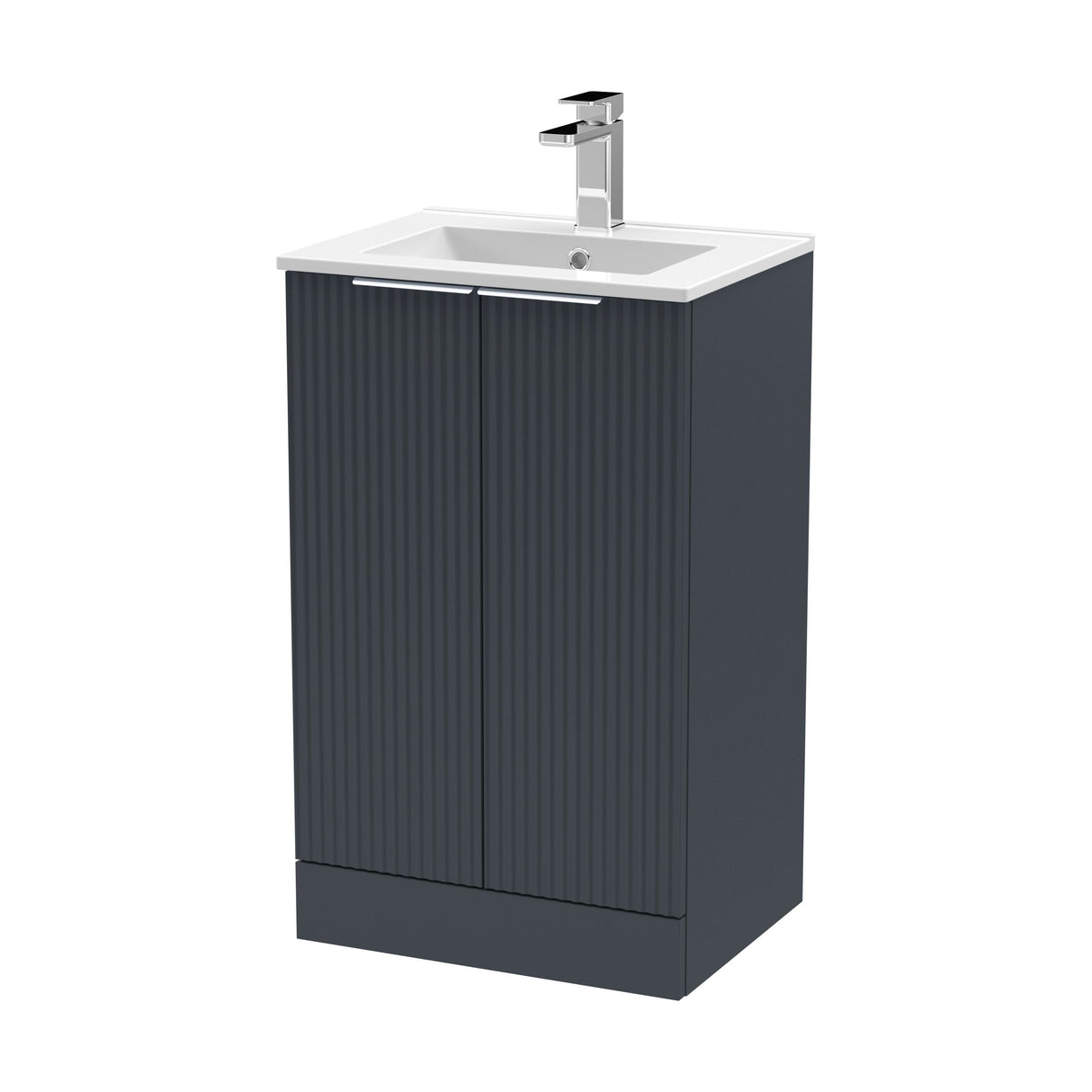 [BFFF1423B] Tixall Floor Standing Vanity Basin Unit with 1 Tap Hole Minimalist Ceramic Basin, Choice of Size and Colour - Cutout
