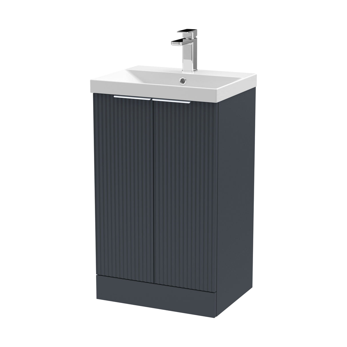 [BFFF1423D] Tixall Floor Standing Vanity Basin Unit with 1 Tap Hole Thin-Edge Ceramic Basin, Choice of Size and Colour - Cutout