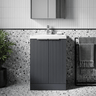 [BFFF1423D] Tixall Floor Standing Vanity Basin Unit with 1 Tap Hole Thin-Edge Ceramic Basin, Choice of Size and Colour - Silo