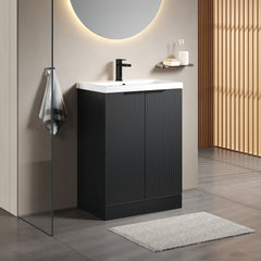 [BFFF1425AH224] Tixall Fluted Front Floor Standing Vanity Basin Unit with Choice of Size, Colour and Handle Options - Lifestyle 3