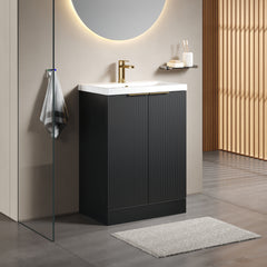 [BFFF1425AH324] Tixall Fluted Front Floor Standing Vanity Basin Unit with Choice of Size, Colour and Handle Options - Lifestyle 3