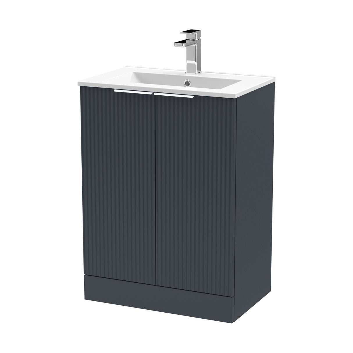 [BFFF1425B] Tixall Floor Standing Vanity Basin Unit with 1 Tap Hole Minimalist Ceramic Basin, Choice of Size and Colour - Cutout