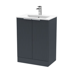 [BFFF1425B] Tixall Floor Standing Vanity Basin Unit with 1 Tap Hole Minimalist Ceramic Basin, Choice of Size and Colour - Cutout