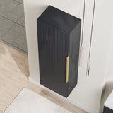 Fluted Tall Bathroom Unit, 400mm, Multiple Colours and Handle Options