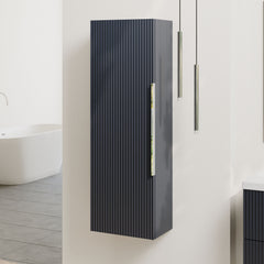 [BFFF1462] Tixall Fluted Wall Hung Tall Bathroom Storage Unit, 400mm, Multiple Colours and Handle Options - Lifestyle 3