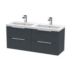 [BFFF1493C] Tixall Fluted Front Wall Hung Vanity Basin Unit with Choice of Size, Colour and Handle Options - Cutout