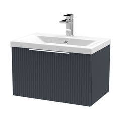 [BFFF1494A] Tixall Fluted Front Wall Hung Vanity Basin Unit with Choice of Size, Colour and Handle Options - Cutout
