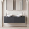 [BFFF1494W2] Tixall Fluted 2 Drawer Wall Hung Vanity Unit with Worktop - Choice of Colour - Silo