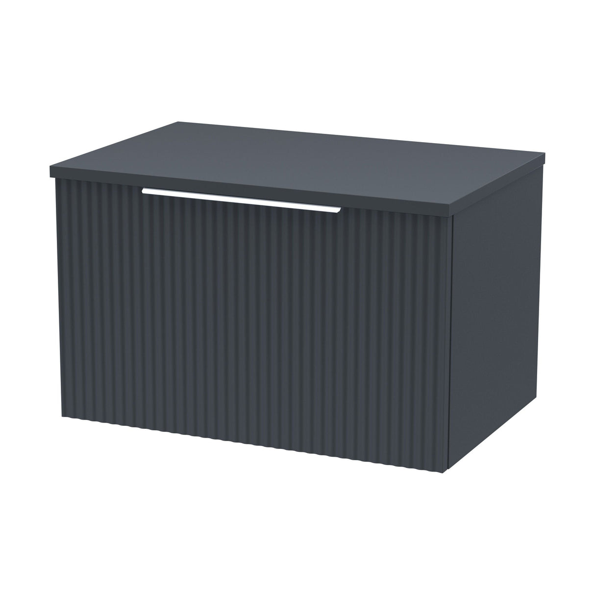 [BFFF1494W] Tixall Fluted 1 Drawer Wall Hung Vanity Unit with Worktop - Choice of Size and Colour - Cutout