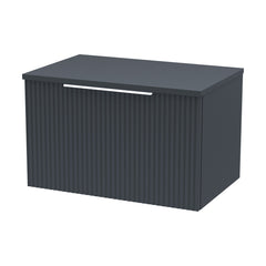 [BFFF1494W] Tixall Fluted 1 Drawer Wall Hung Vanity Unit with Worktop - Choice of Size and Colour - Cutout