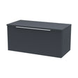 [BFFF1496W] Tixall Fluted 1 Drawer Wall Hung Vanity Unit with Worktop, Dark Grey, 800mm - Cutout
