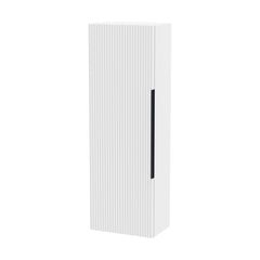 [BFFF162H225] Tixall Fluted Wall Hung Tall Bathroom Storage Unit, 400mm, Multiple Colours and Handle Options - Cutout