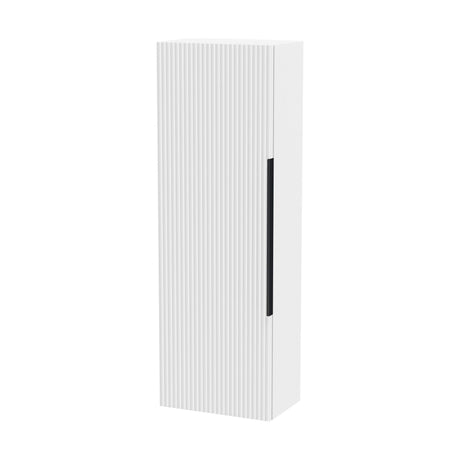 [BFFF162H225] Tixall Fluted Wall Hung Tall Bathroom Storage Unit, 400mm, Multiple Colours and Handle Options - Cutout