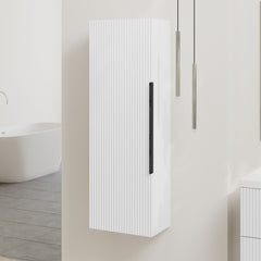 [BFFF162H225] Tixall Fluted Wall Hung Tall Bathroom Storage Unit, 400mm, Multiple Colours and Handle Options - Lifestyle 3