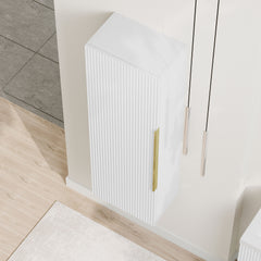 [BFFF162H325] Tixall Fluted Wall Hung Tall Bathroom Storage Unit, 400mm, Multiple Colours and Handle Options - Lifestyle 2