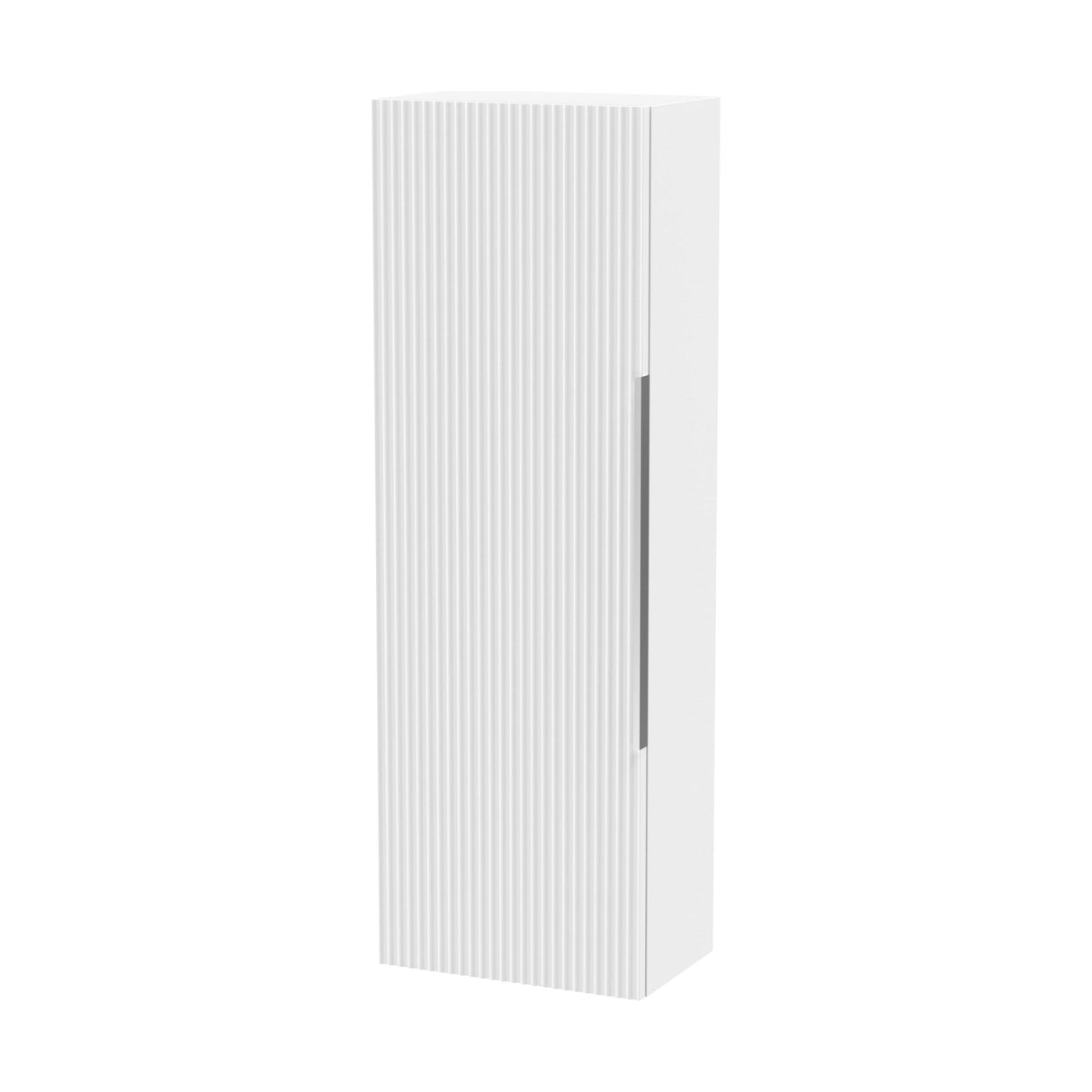 [BFFF162] Tixall Fluted Wall Hung Tall Bathroom Storage Unit, 400mm, Multiple Colours and Handle Options - Cutout