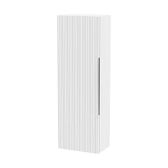 [BFFF162] Tixall Fluted Wall Hung Tall Bathroom Storage Unit, 400mm, Multiple Colours and Handle Options - Cutout