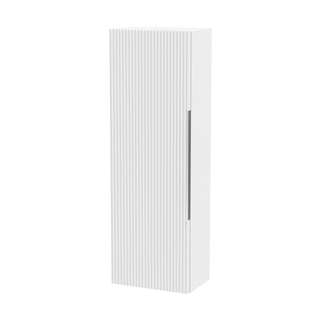 [BFFF162] Tixall Fluted Wall Hung Tall Bathroom Storage Unit, 400mm, Multiple Colours and Handle Options - Cutout