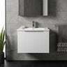 [BFFF191B] Tixall 1 Drawer Wall Hung Vanity Basin Unit with 1 Tap Hole Minimalist Ceramic Basin, Choice of Size and Colour - Silo