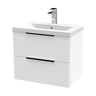 [BFFF193AH225] Tixall Fluted Front Wall Hung Vanity Basin Unit with Choice of Size, Colour and Handle Options - Cutout