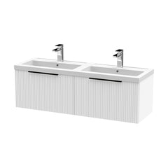 [BFFF194CH225] Tixall Fluted Front Wall Hung Vanity Basin Unit with Choice of Size, Colour and Handle Options - Cutout