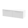[BFFF194W2] Tixall Fluted 2 Drawer Wall Hung Vanity Unit with Worktop - Choice of Colour - Cutout