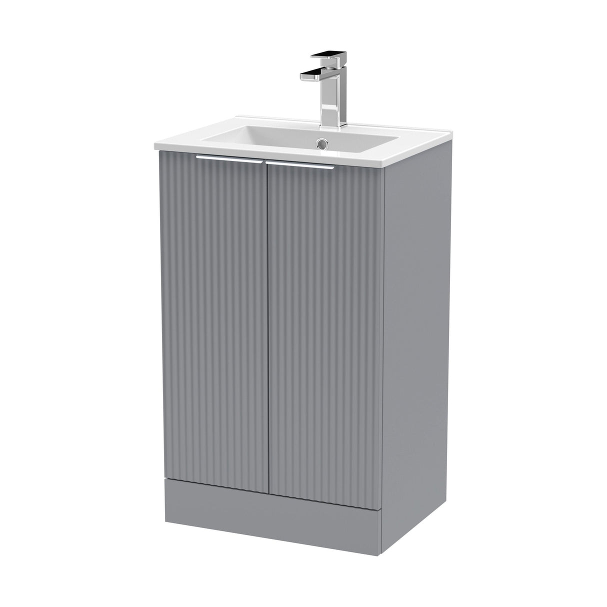 [BFFF223B] Tixall Floor Standing Vanity Basin Unit with 1 Tap Hole Minimalist Ceramic Basin, Choice of Size and Colour - Cutout