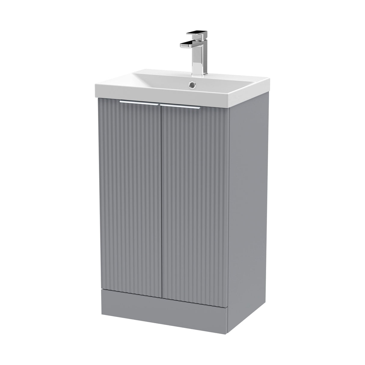 [BFFF223D] Tixall Floor Standing Vanity Basin Unit with 1 Tap Hole Thin-Edge Ceramic Basin, Choice of Size and Colour - Cutout
