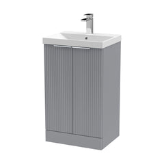 [BFFF223D] Tixall Floor Standing Vanity Basin Unit with 1 Tap Hole Thin-Edge Ceramic Basin, Choice of Size and Colour - Cutout