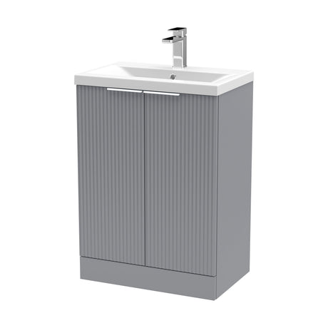 [BFFF225A] Tixall Fluted Front Floor Standing Vanity Basin Unit with Choice of Size, Colour and Handle Options - Cutout