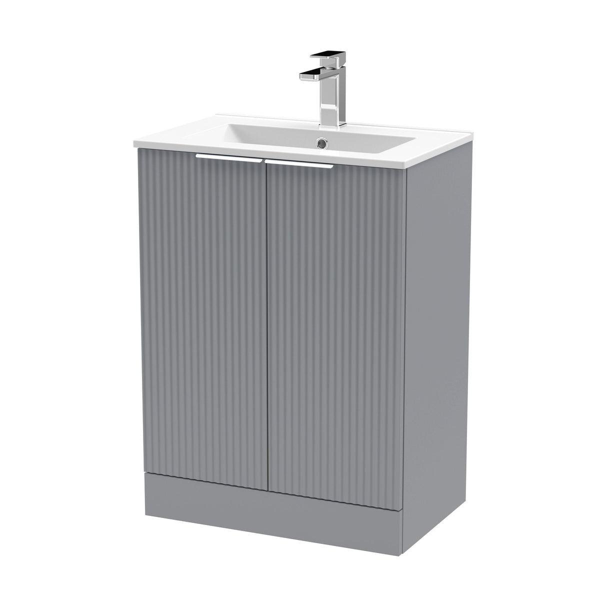 [BFFF225B] Tixall Floor Standing Vanity Basin Unit with 1 Tap Hole Minimalist Ceramic Basin, Choice of Size and Colour - Cutout