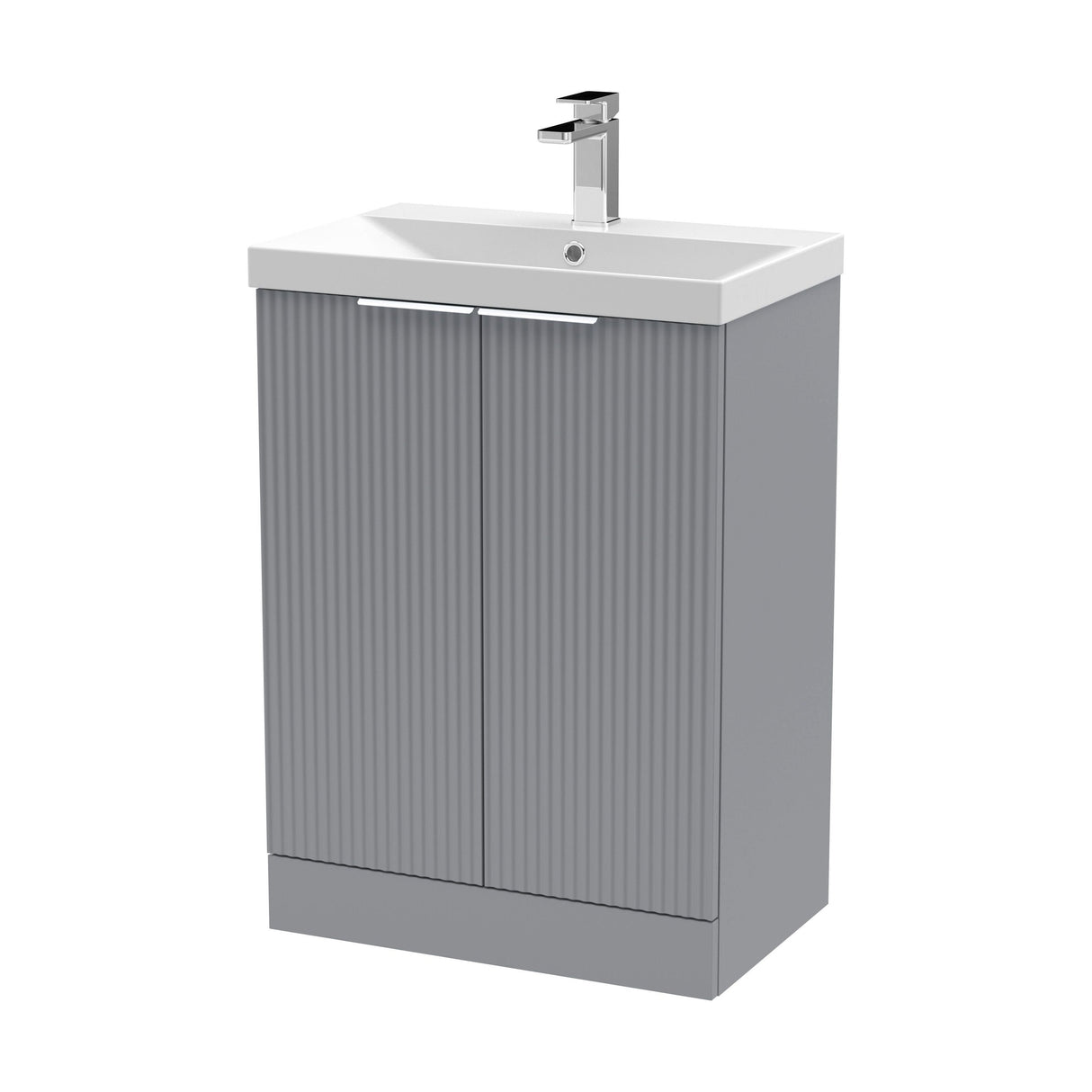 [BFFF225D] Tixall Floor Standing Vanity Basin Unit with 1 Tap Hole Thin-Edge Ceramic Basin, Choice of Size and Colour - Cutout