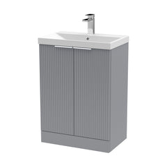 [BFFF225D] Tixall Floor Standing Vanity Basin Unit with 1 Tap Hole Thin-Edge Ceramic Basin, Choice of Size and Colour - Cutout