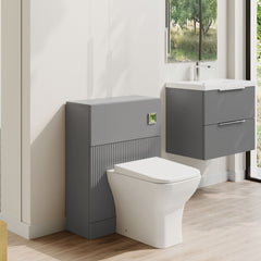 [BFFF241] Balterley Tixall Fluted Front Floor Standing WC Unit, 500mm, Choice of Colour - Lifestyle 3