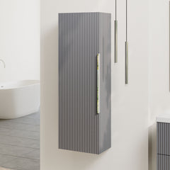 [BFFF262] Tixall Fluted Wall Hung Tall Bathroom Storage Unit, 400mm, Multiple Colours and Handle Options - Lifestyle 3