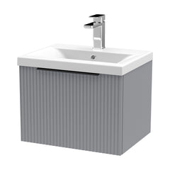 [BFFF291AH225] Tixall Fluted Front Wall Hung Vanity Basin Unit with Choice of Size, Colour and Handle Options - Cutout